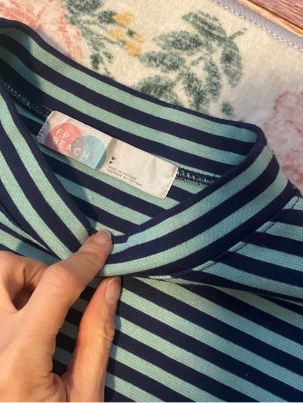 FP Beach Striped Mock Neck Mini Dress - Picture 5 of 6